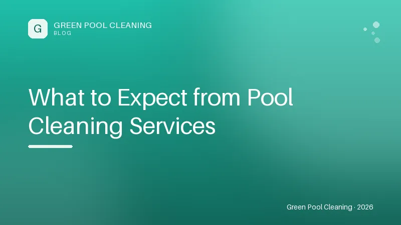 What to Expect from Pool Cleaning Services What to Expect from Pool Cleaning Services